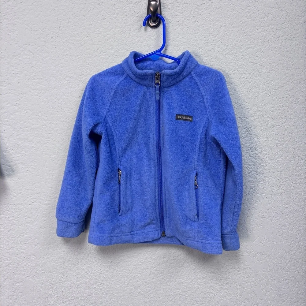 Columbia Soft Blue Kids' 4T Fleece Jacket in EUC
